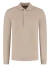 Stefan Brandt Lim Long-sleeve Polo Shirt In Neutral