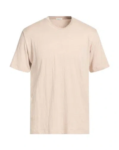 Stefan Brandt Man T-shirt Sand Size 3xl Linen, Elastane In Pink