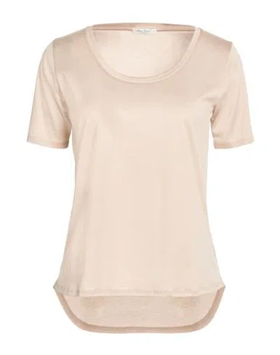 Stefan Brandt Woman T-shirt Beige Size S Cotton In Brown