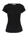 Stefan Brandt Woman T-shirt Black Size L Organic Cotton
