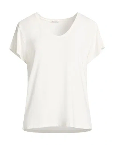 Stefan Brandt Woman T-shirt Ivory Size M Viscose, Silk, Elastane In White