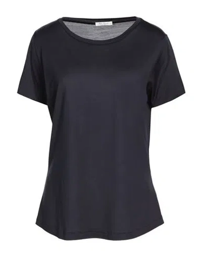 Stefan Brandt Woman T-shirt Midnight Blue Size Xl Silk In Black