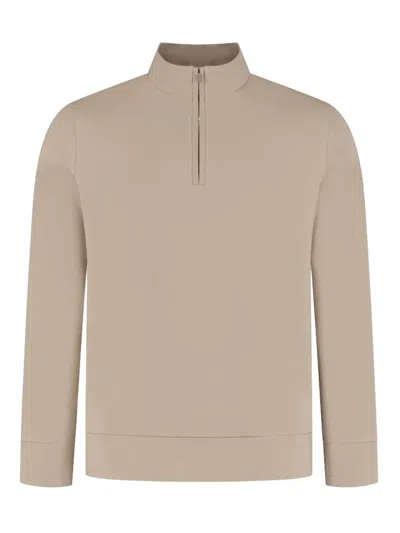 Stefan Brandt Zip Neck Knitwear In Nude