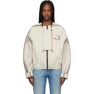 Stefan Cooke Beige Airshow Windbreaker Jacket In Neutral