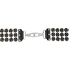 Stefan Cooke Black & Silver Button Bag Strap In Black