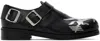 Stefan Cooke Black & Silver Pegasus Biker Monkstraps In Black Silver