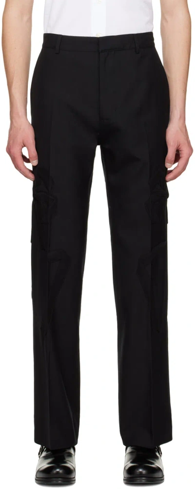 Stefan Cooke Black Bows Trousers In Black/black