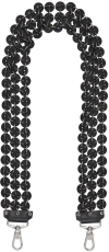 Stefan Cooke Black Button Strap Keychain In Black