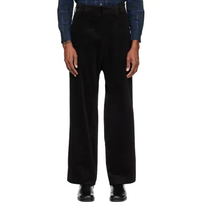 Stefan Cooke Black Cord Tux Trousers