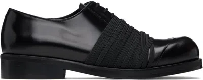 Stefan Cooke Black Elastic Biker Oxfords