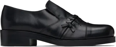 Stefan Cooke Black Leather Slip-on Loafers