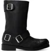 Stefan Cooke Black Pegasus Biker Boots In Black
