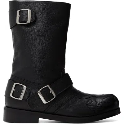 Stefan Cooke Black Pegasus Biker Boots
