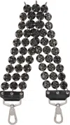 Stefan Cooke Black Short Button Bag Strap In Black