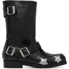 Stefan Cooke Black Star Biker Boots In Multi