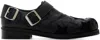 Stefan Cooke Black Star Biker Monkstraps In Black
