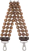 Stefan Cooke Brown Short Button Bag Strap In Brown