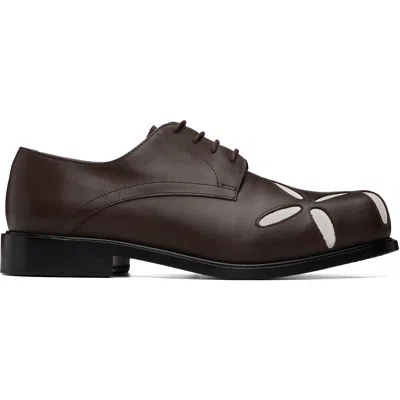 Stefan Cooke Brown Slashed Square Toe Derbys