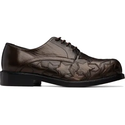Stefan Cooke Brown Star Square Toe Derbys In Multi