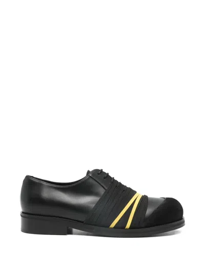 Stefan Cooke Elastic-detail Biker Derby Shoes In Black