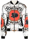 Stefan Cooke Graphic-print Bomber Jacket In White