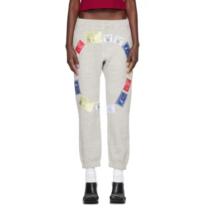 Stefan Cooke Gray Ag Spalding Edition Cb Patch Sweatpants In Grey