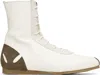 Stefan Cooke Off-white Slash Heel Boxer Sneakers In White