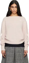 Stefan Cooke Pink Slashed Shaggy Sweater In Pink