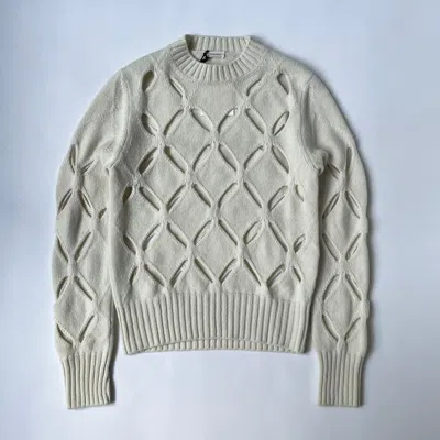 Pre-owned Stefan Cooke Slash Cut Out Sweater In Cream