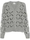 Stefan Cooke Slashed Cardigans In Grey