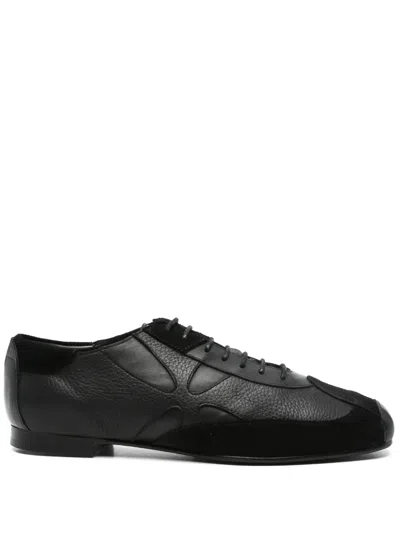 Stefan Cooke Slashed Hybrid Derby Shoes In Black