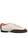 Stefan Cooke Slashed Hybrid Derby Shoes In Neutrals