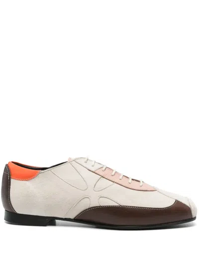 Stefan Cooke Slashed Hybrid Derby Shoes In Neutrals