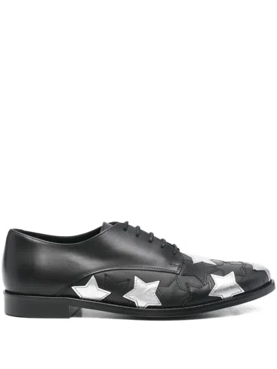 Stefan Cooke Star Jazz Leather Lace-up Shoes In Black