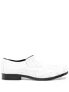 Stefan Cooke Star-patch Leather Loafers In White