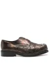 Stefan Cooke Star Square-toe Derby Shoes In Brown