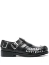 Stefan Cooke Stud-embellished Loafers In Black