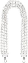 Stefan Cooke White Button Strap Keychain In White