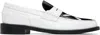 Stefan Cooke White Slashed Boat Shoes In White