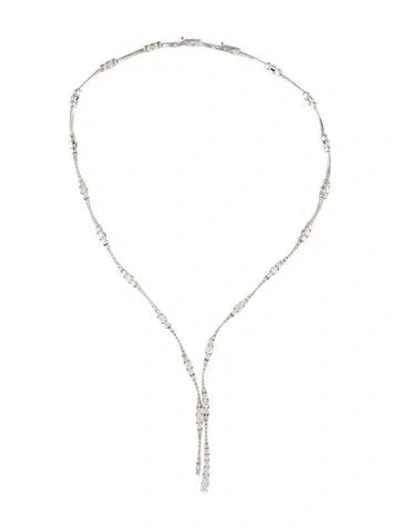 Pre-owned Stefan Hafner 18k 5.12ctw Diamond Lavalier Necklace, 17" In Multi