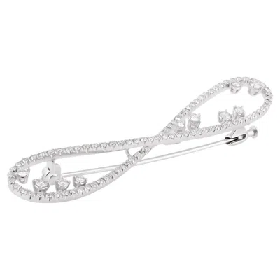Pre-owned Stefan Hafner 18k White Gold 1.38ctw Diamond Pin