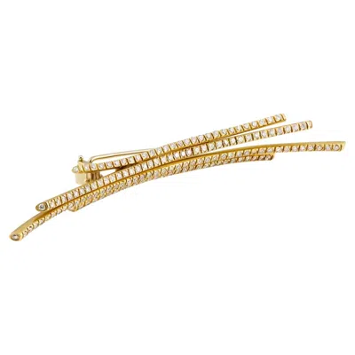 Pre-owned Stefan Hafner 18k Yellow Gold Diamond Pin