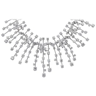 Pre-owned Stefan Hafner Diana M  27.00 Carat Cluster Diamond Necklace In Multi