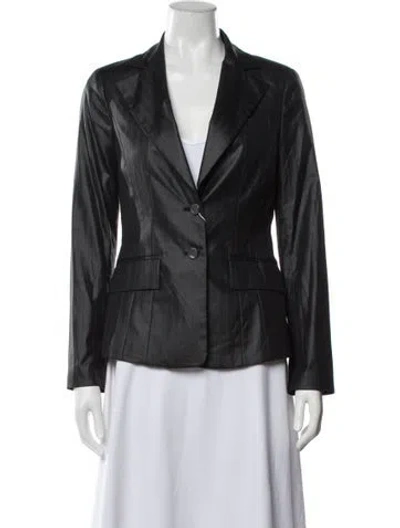 Pre-owned Stefanel Striped Blazer W/ Tags In Black