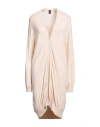 Stefanel Woman Cardigan Beige Size Xl Viscose, Wool, Polyamide, Elastane In Beige