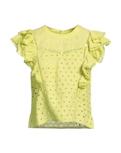Stefanel Woman Top Light Green Size S Cotton
