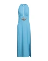Stefano De Lellis Woman Maxi Dress Azure Size 8 Pes, Elastane