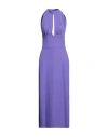 Stefano De Lellis Woman Maxi Dress Purple Size 6 Pes - Polyethersulfone, Elastane In Purple