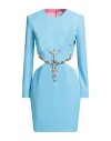 Stefano De Lellis Woman Mini Dress Azure Size 4 Pes - Polyethersulfone, Elastane