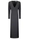 Stefano Mortari V-neck Long-sleeve Maxi Dress In Blue